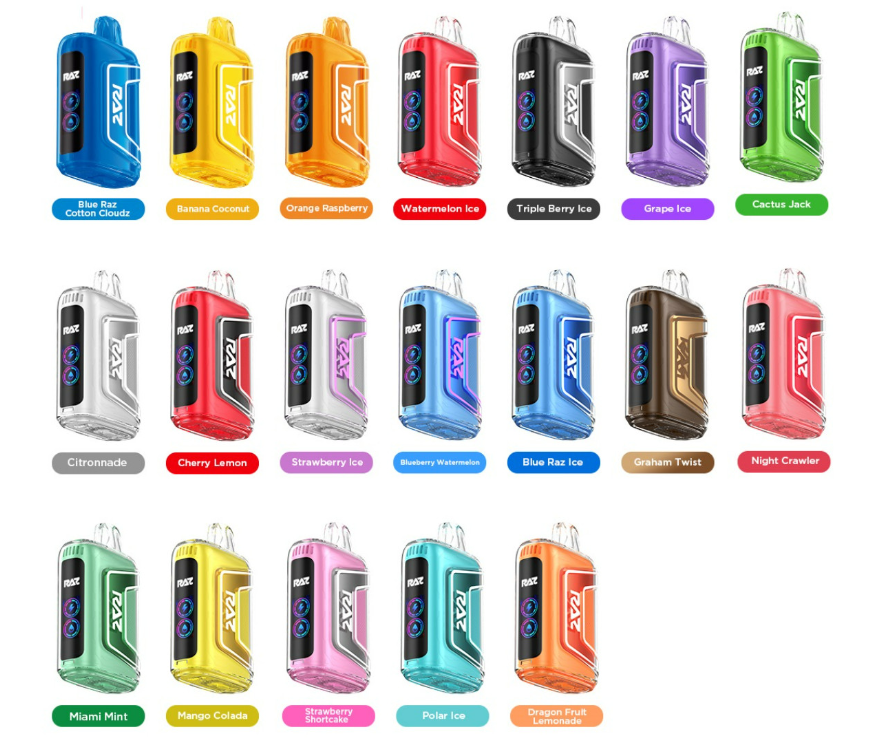 RAZ Vape TN9000 products shows flavors tasty.