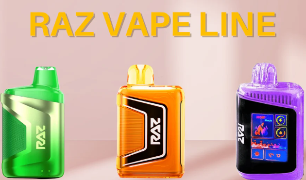 RAZ Vape products with elegant appearance shows differences and flavors variety.