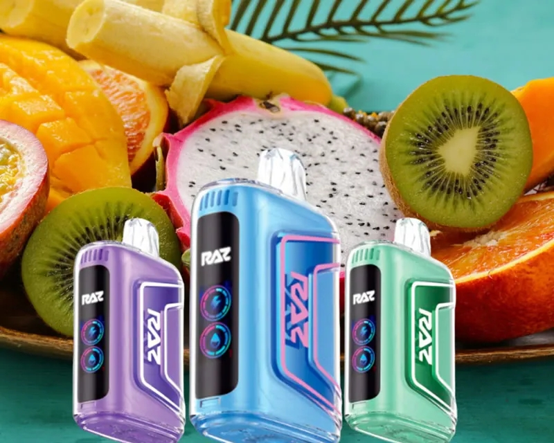 RAZ Vape TN9000 products with tropical fruit shows flavors tasty.