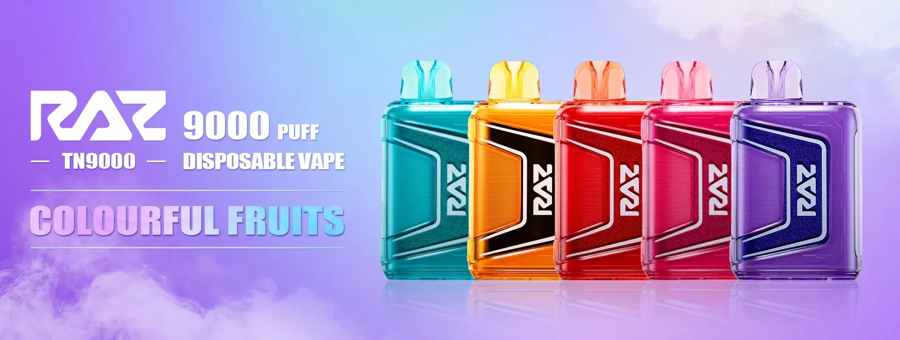 RAZ Vape TN9000 products shows lots of flavors, offering lots of choices.